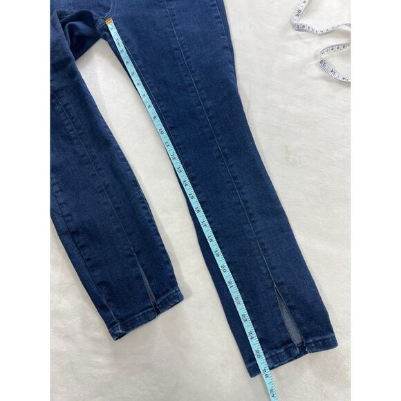 Anthropologie Pilcro Letterpress Front Slits High Rise Skinny Leg Jeans Blue 28 - Picture 9 of 9